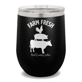 Farm Fresh 12oz Stemless Wine Cup