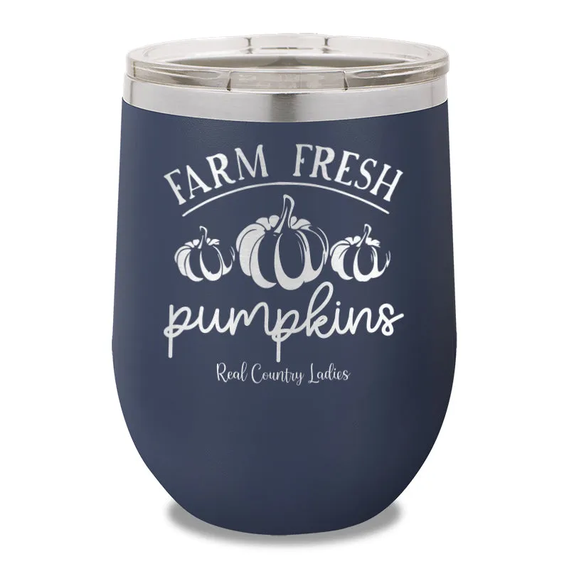 Farm Fresh Pumpkins 12oz Stemless Wine Cup