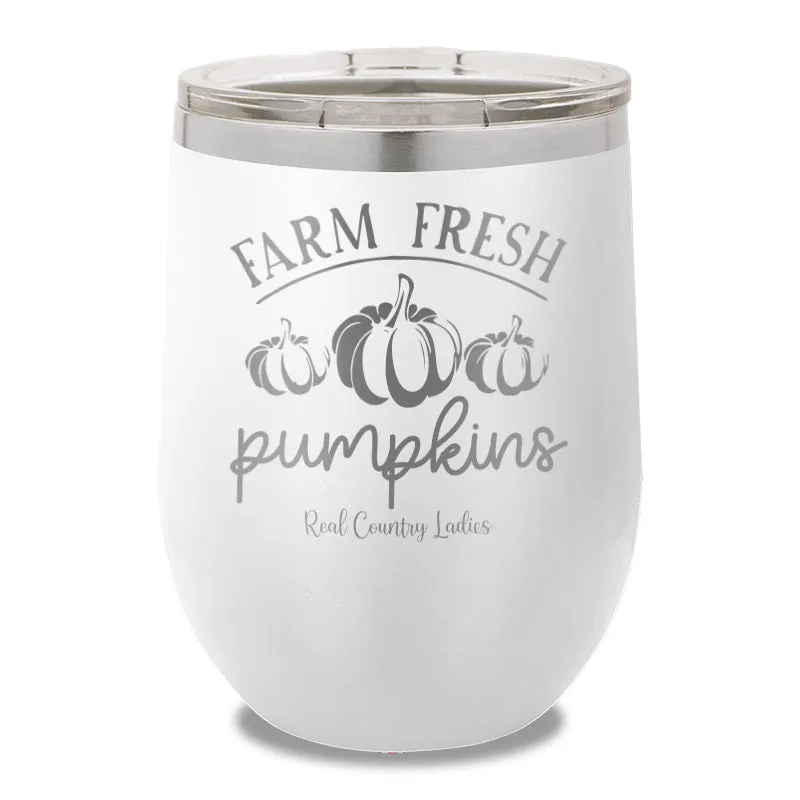 Farm Fresh Pumpkins 12oz Stemless Wine Cup