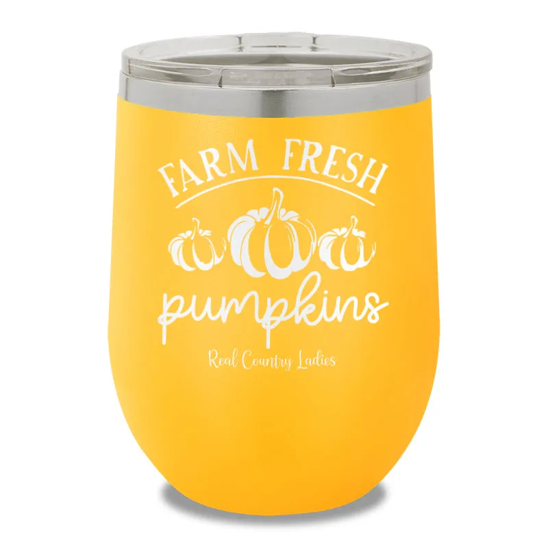 Farm Fresh Pumpkins 12oz Stemless Wine Cup