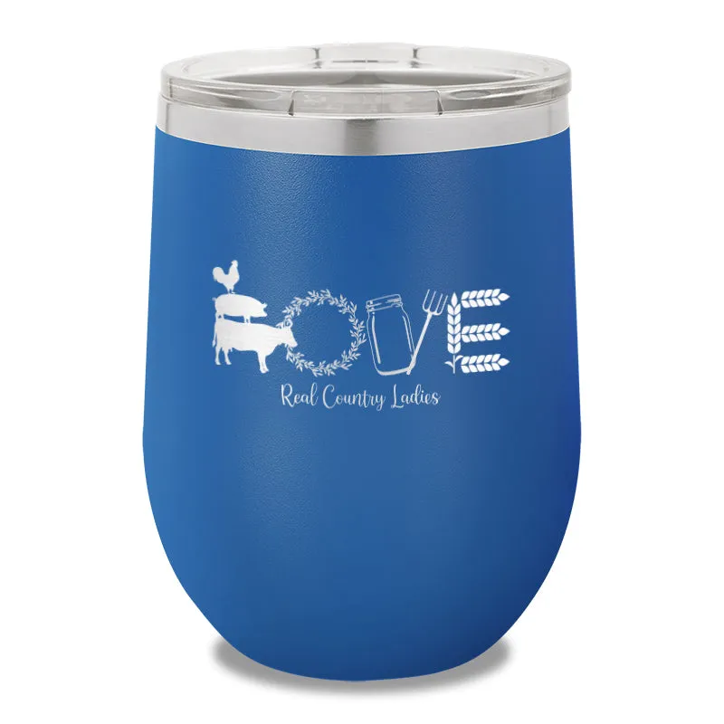 Farmhouse Love 12oz Stemless Wine Cup