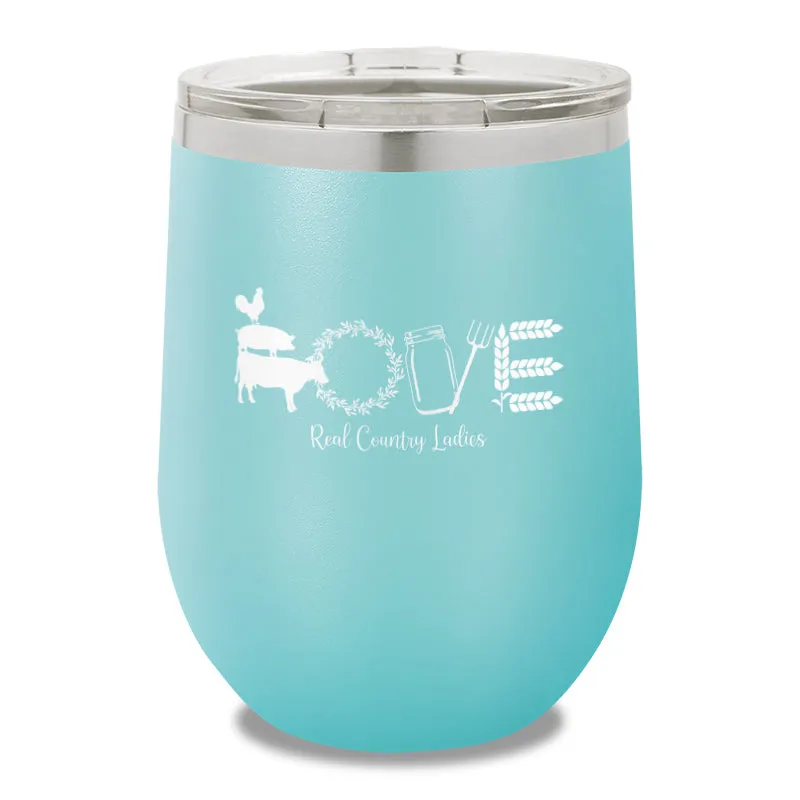 Farmhouse Love 12oz Stemless Wine Cup