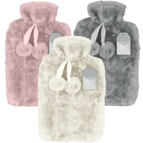 Faux Fur Hot Water Bottle 2L (Colour Options)