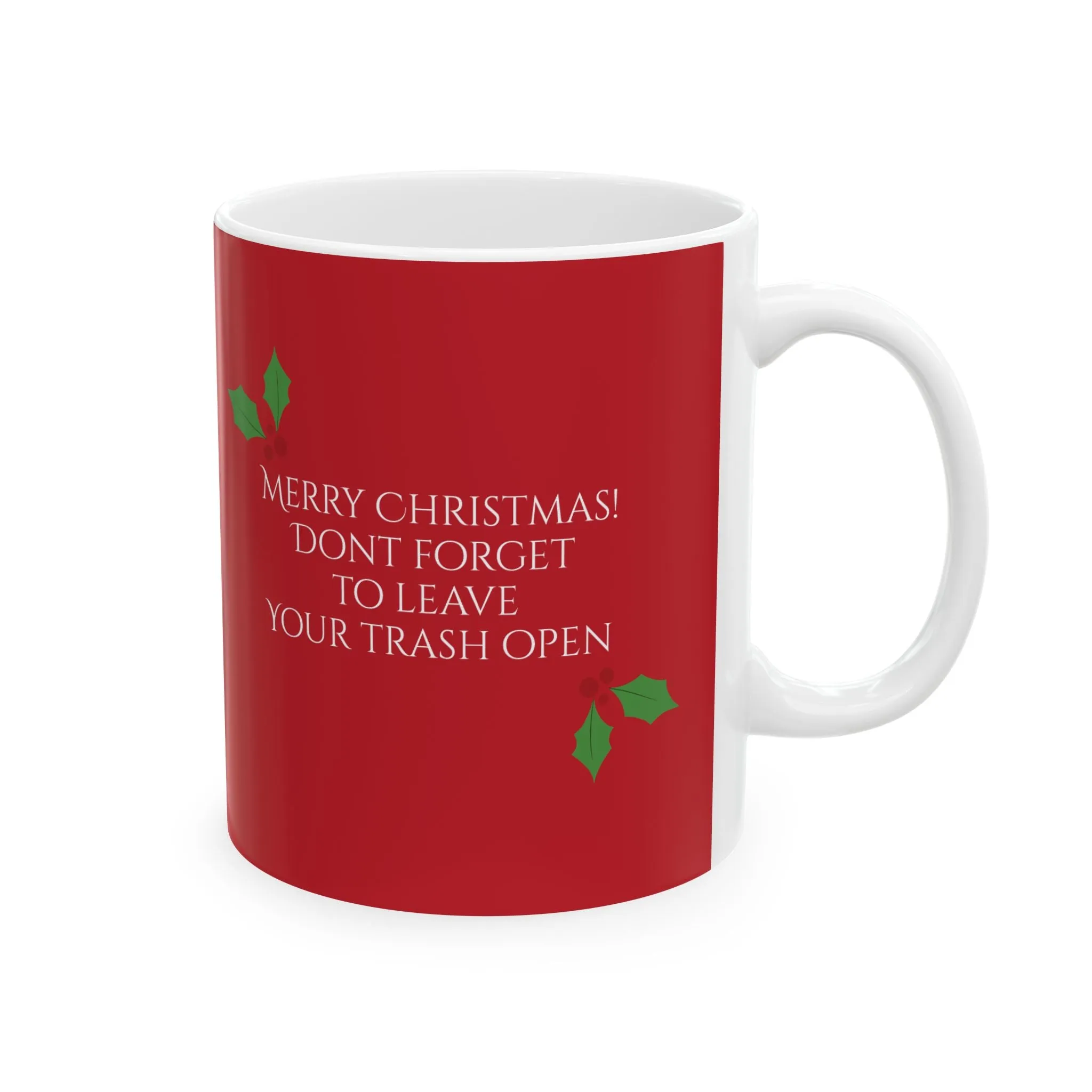 Festive Racoon Holiday Ceramic Mug - Merry Christmas Gift for Tea Lovers