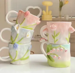 Floral Handpainted Mugs