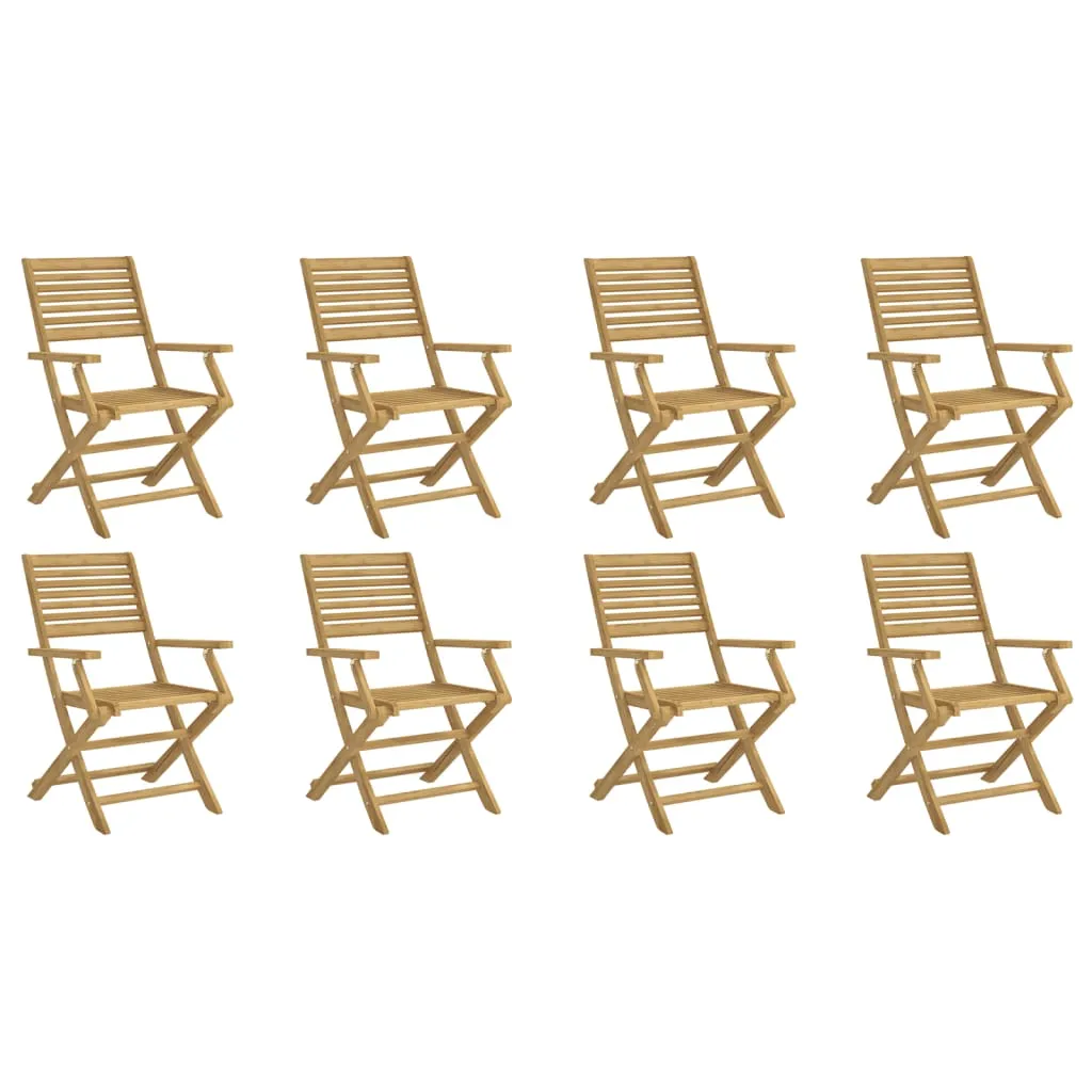 Folding Garden Chairs 8 pcs 54.5x61.5x86.5 cm Solid Wood Acacia