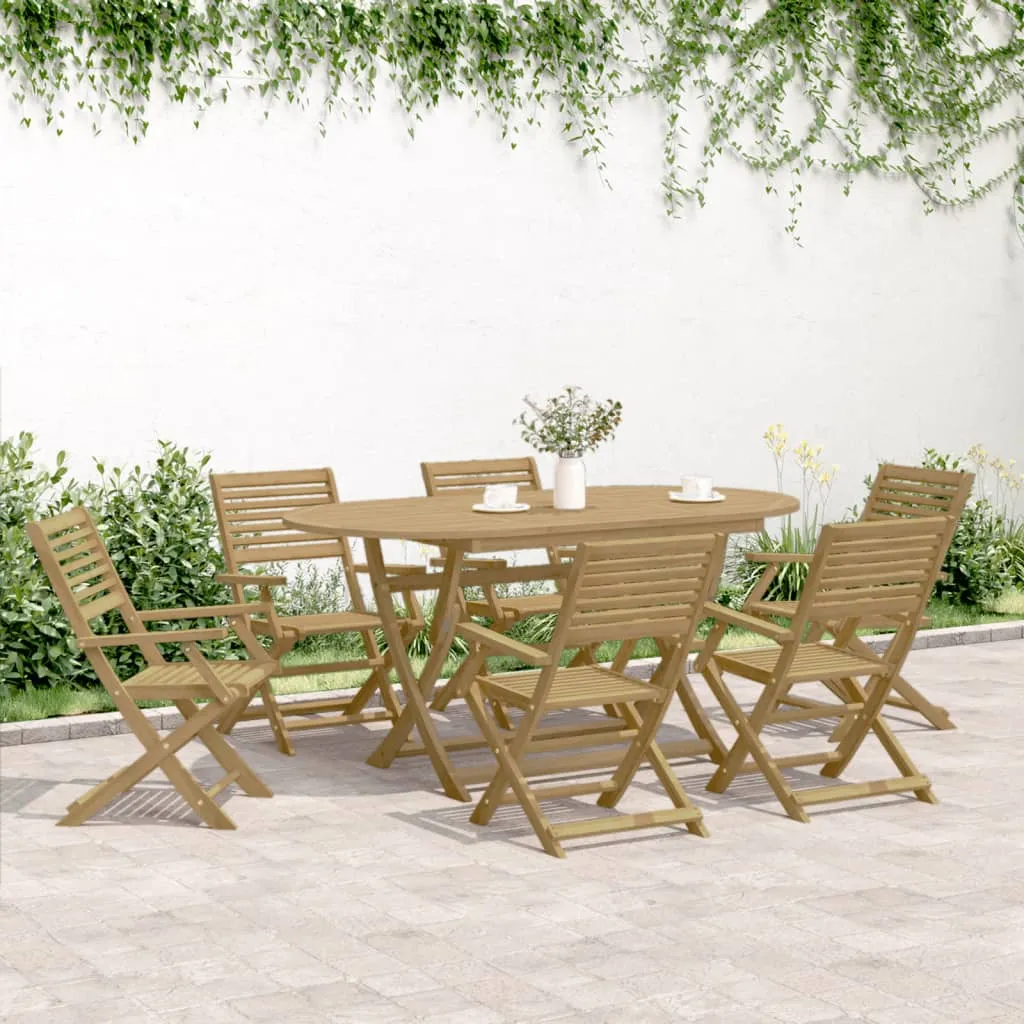 Folding Garden Chairs 8 pcs 54.5x61.5x86.5 cm Solid Wood Acacia