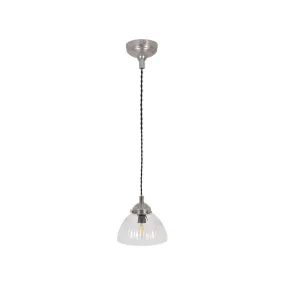 Fovant Glass Pendant Light | Small | Satin Nickel