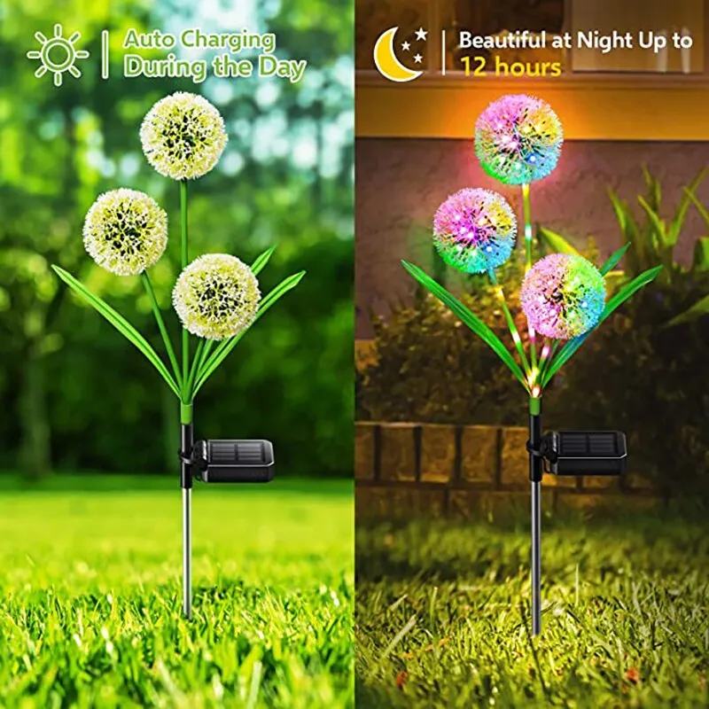 Garden Glow Solar-Powered Dandelion Lights