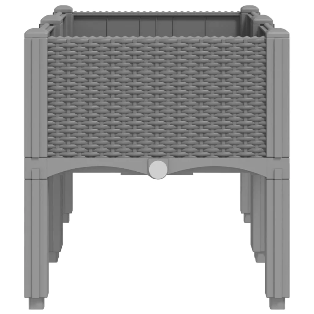 Garden Planter with Legs Light Grey 80x40x42 cm PP