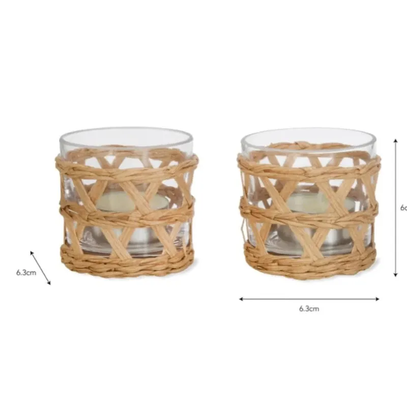 Garden Trading Set of Two Portman Glass Tealight Holders