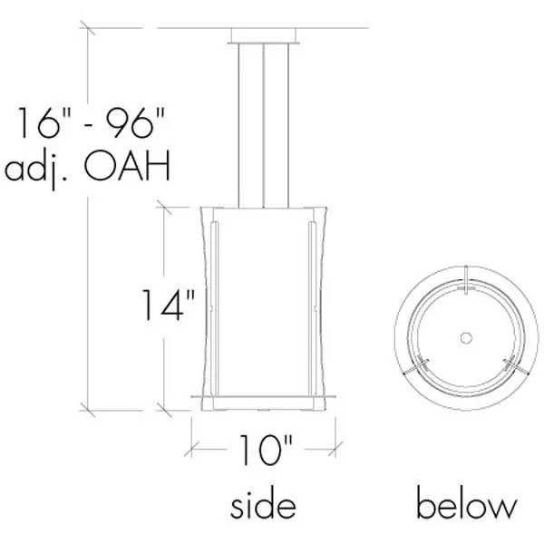 Genesis 15336-CH Indoor/Outdoor Cable Hung Pendant By Ultralights Lighting