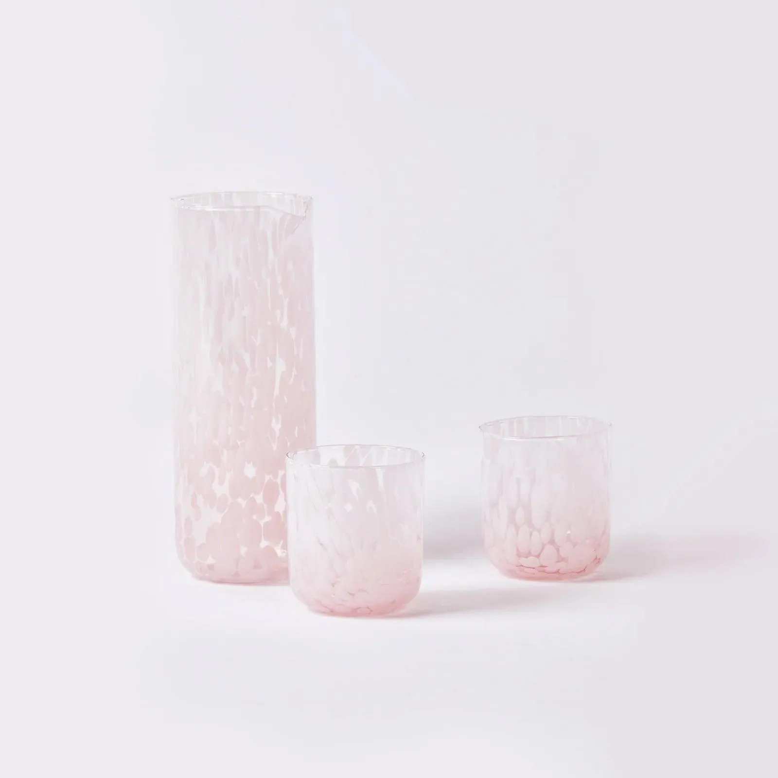 Glass Carafe Dots | Pink