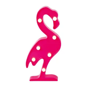 Global Gizmos Free Standing Marquee LED Pink Flamingo