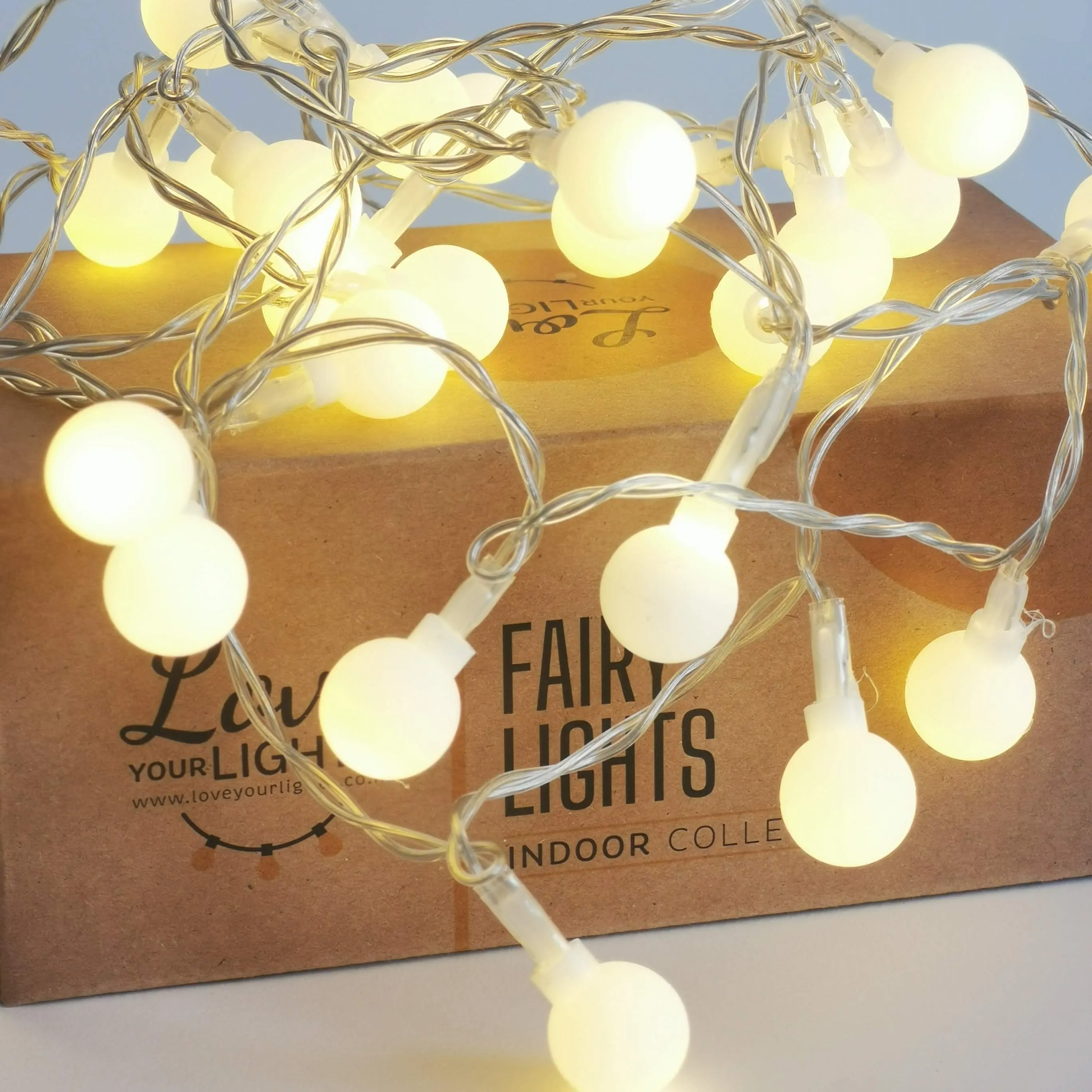 Globe Ball Fairy Lights | 40 LED Bulbs | Decorative Indoor