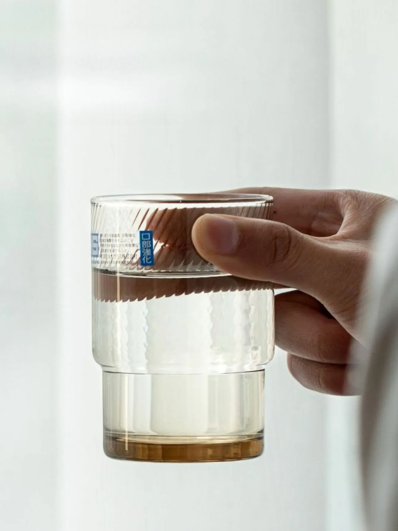 Gohobi Japanese Stackable Diagonal Glass Water Cup