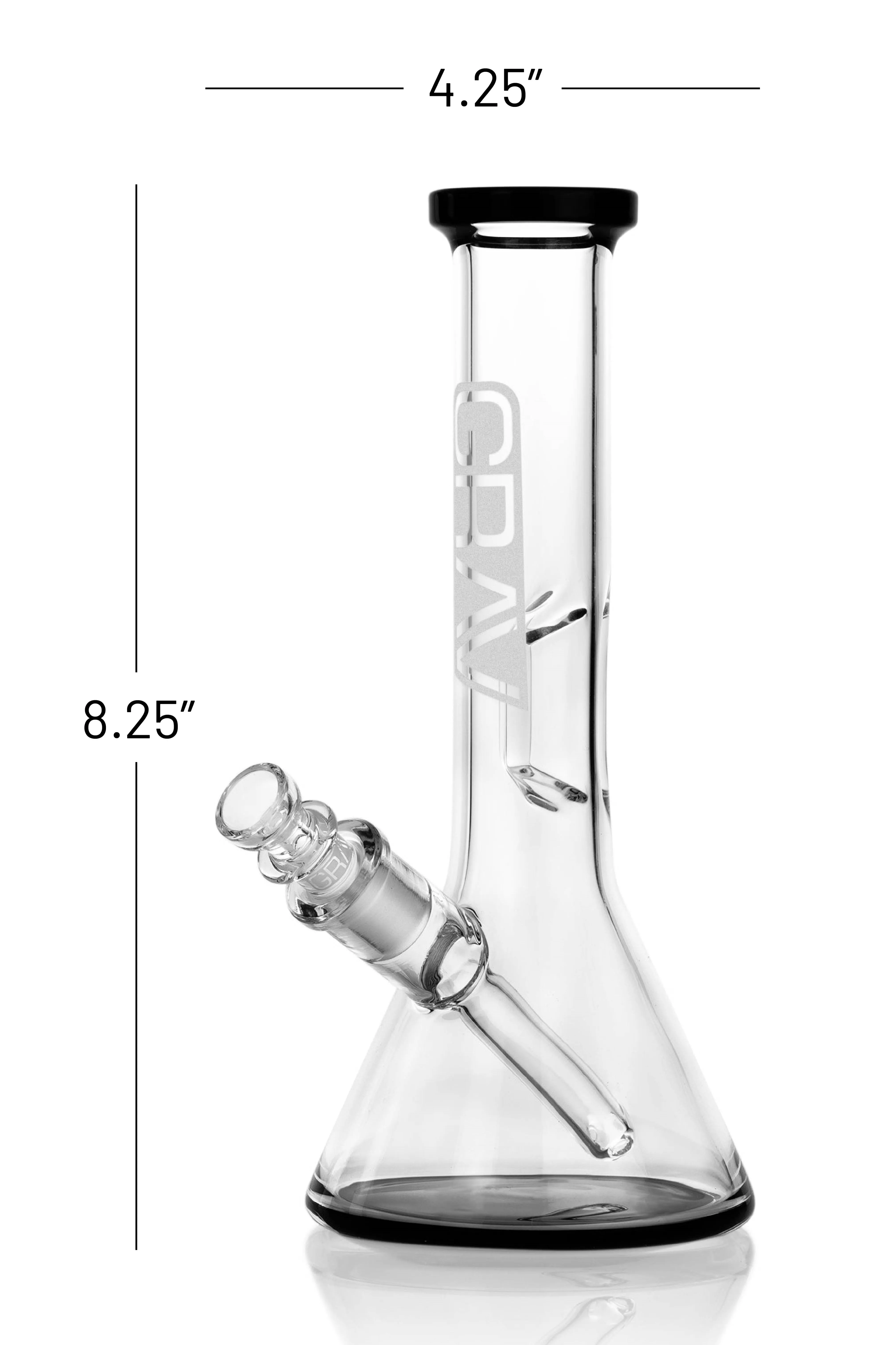 GRAV® Small, Black Accent Beaker Base Water Pipe