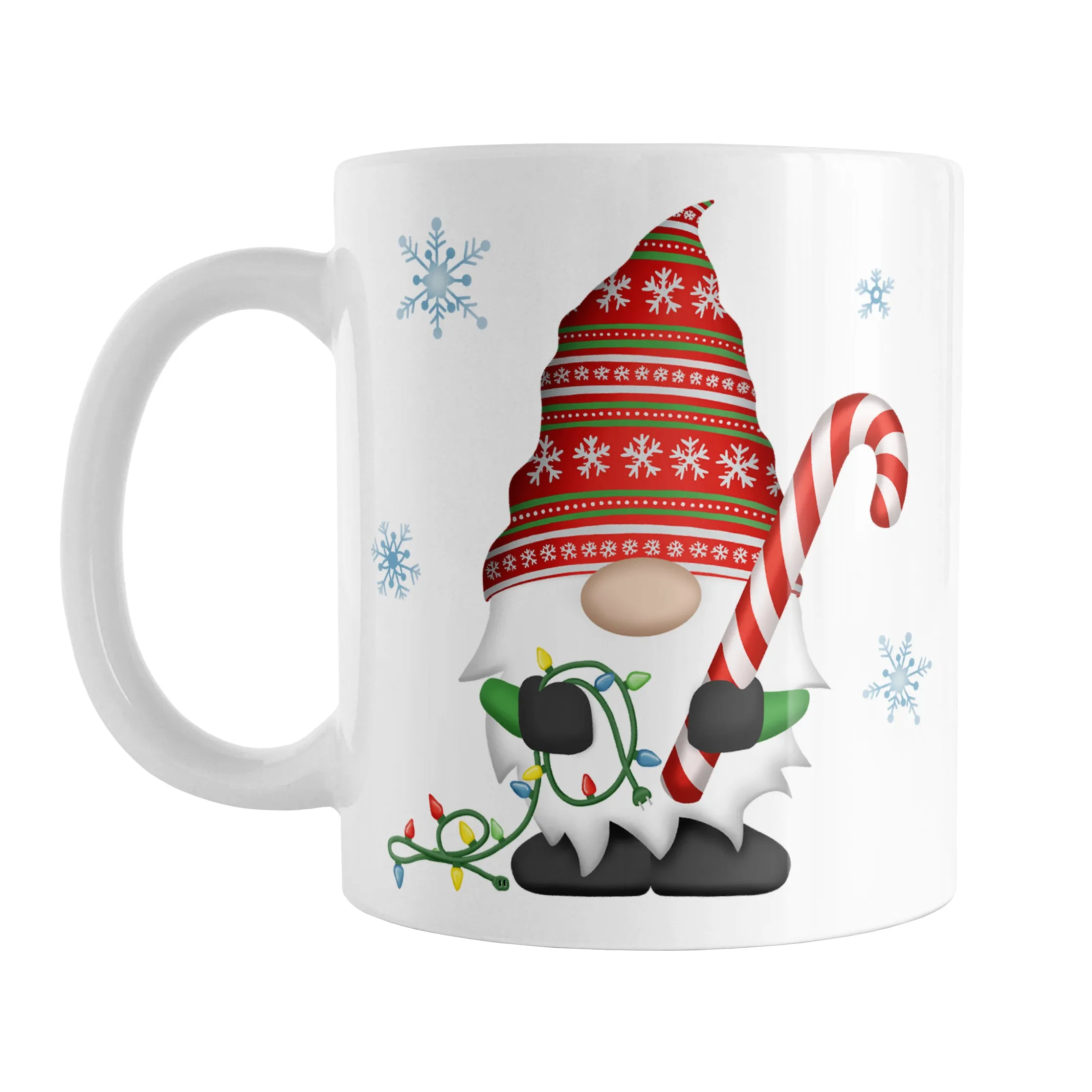 Holiday Candy Cane Gnome Mug