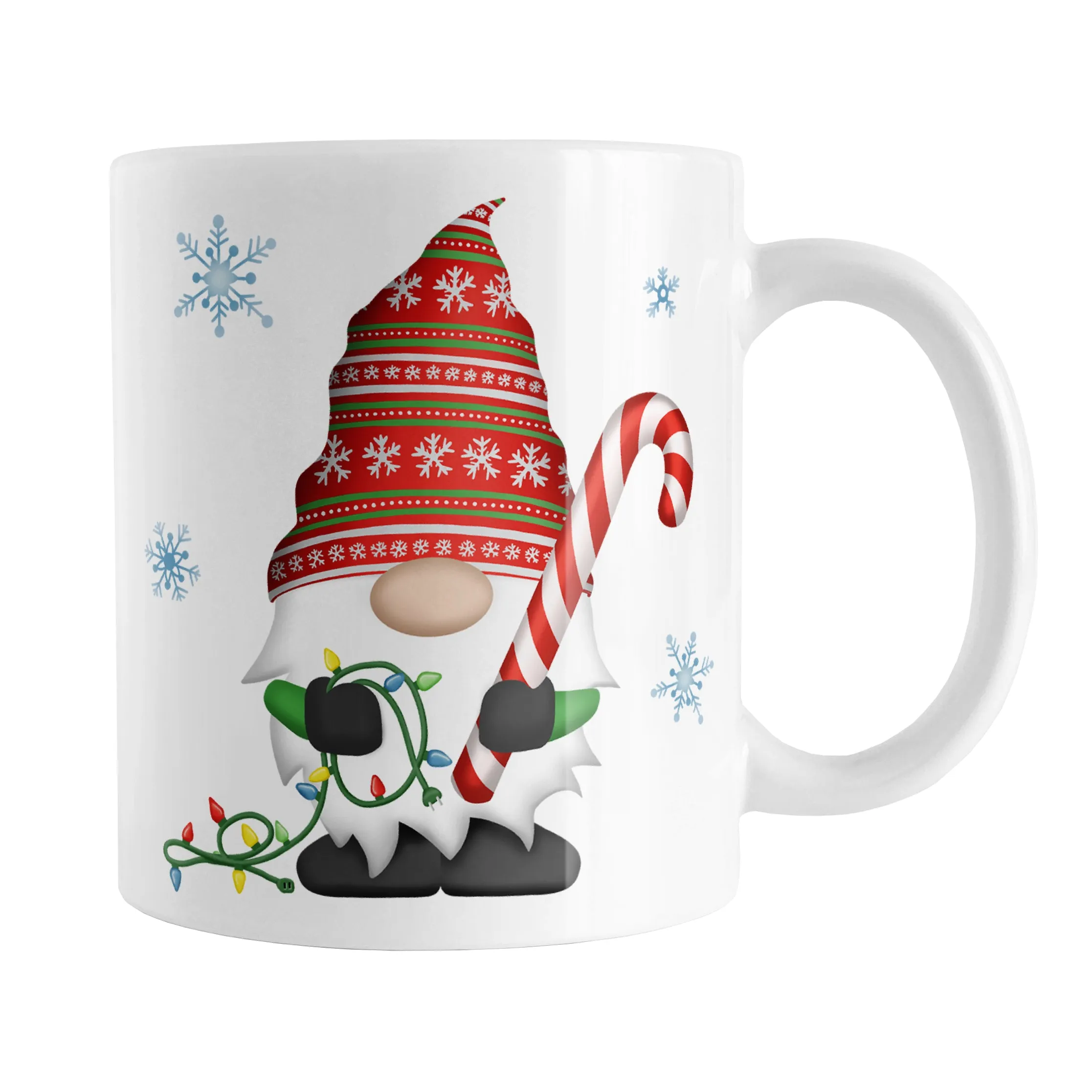 Holiday Candy Cane Gnome Mug