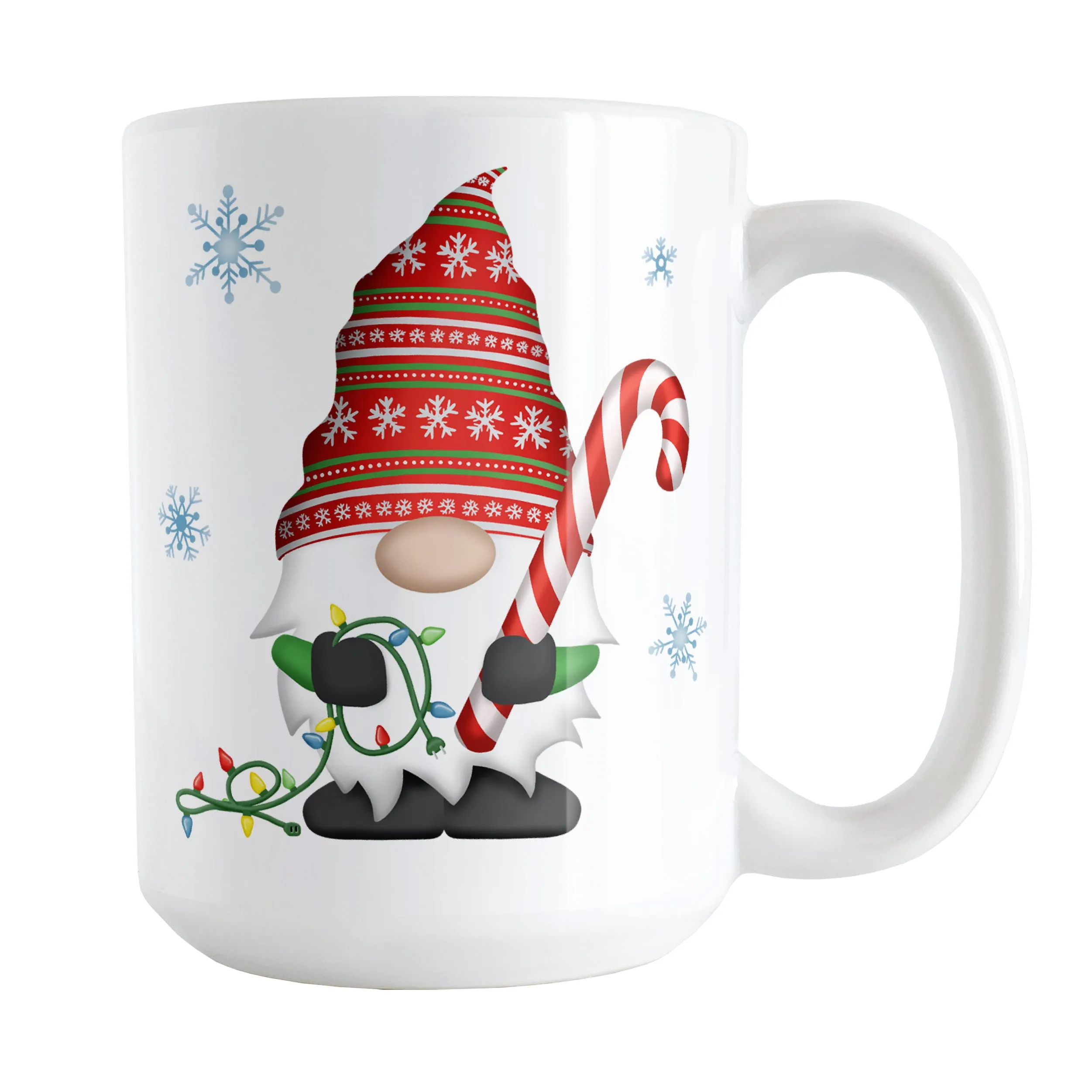 Holiday Candy Cane Gnome Mug