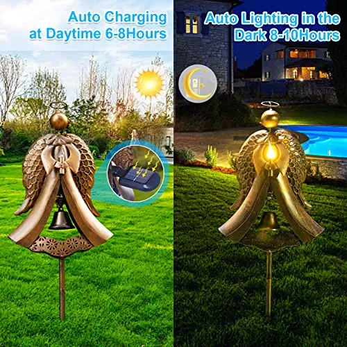 Homight Solar Metal Angel Stake Grave Decorations for Cemetery Perfect as Angel Remembrance & Sympathy cemetary Grave Decorations Gifts for Pets and Lost Love Ones