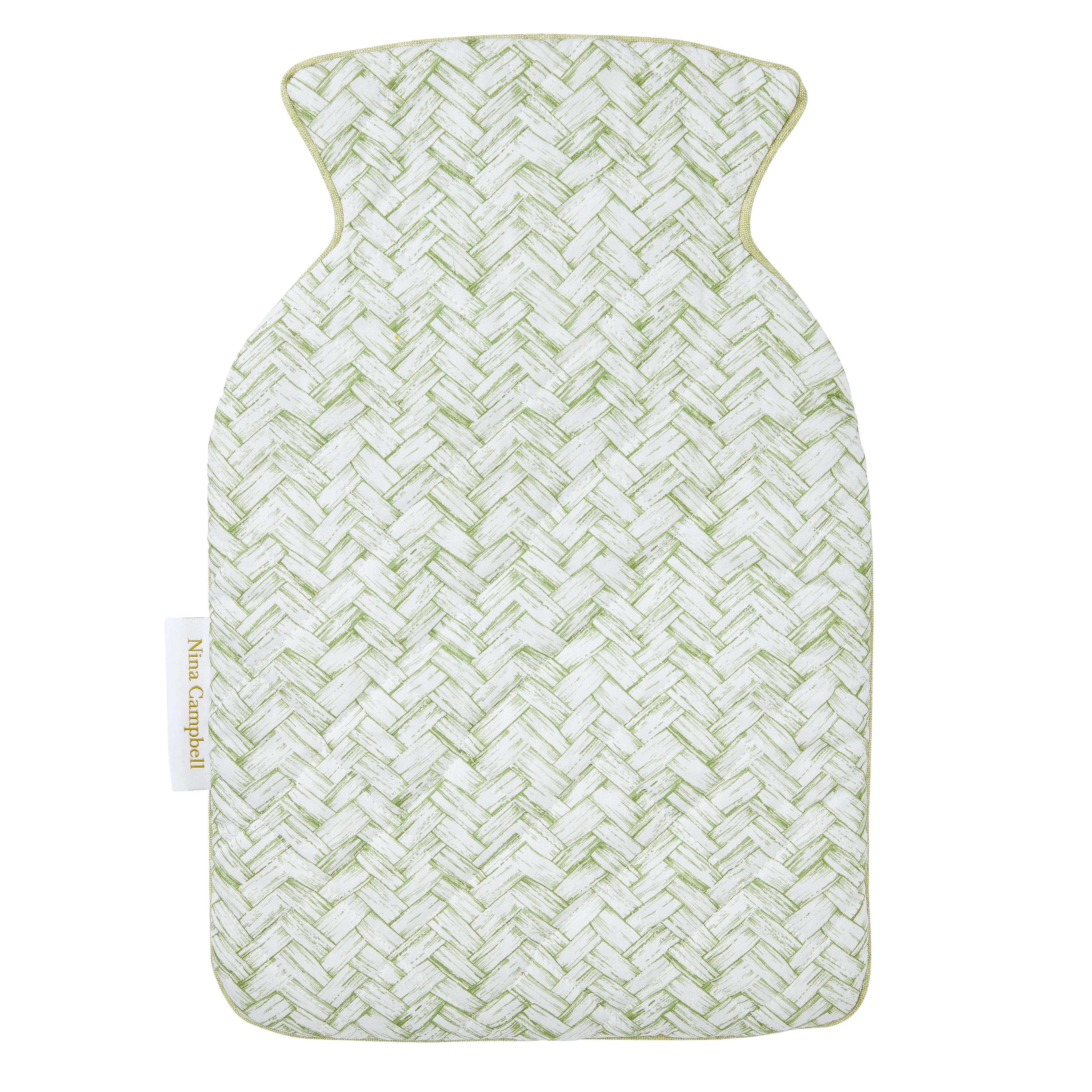 Hot Water Bottle Cover Basketweave Green