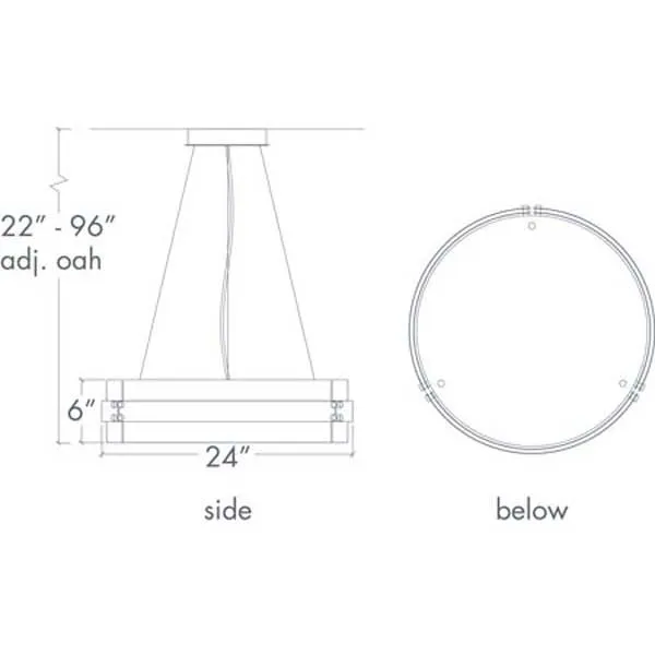 Invicta 16354-24-SM Indoor/Outdoor Stem Mount Pendant By Ultralights Lighting