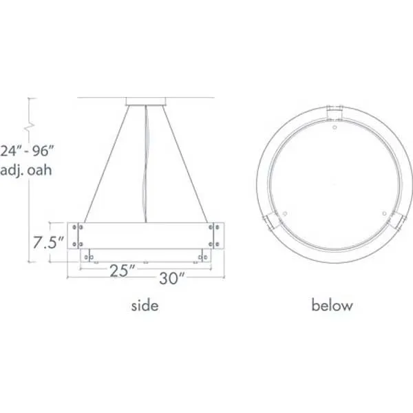 Invicta 16357-30-SM Indoor/Outdoor Dark Iron Stem Mount Pendant By Ultralights Lighting