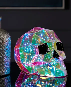 Iridescent Skull 12", LED lights