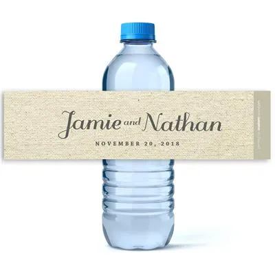 Just Burlap Water Bottle Labels