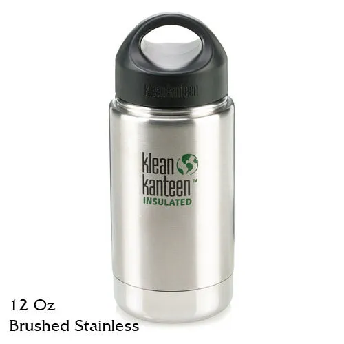 Klean Kanteen Insulated Stainless-Steel Wide-Mouth Bottle with Loop-Top Cap - 12 fl. oz.