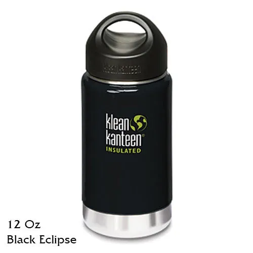 Klean Kanteen Insulated Stainless-Steel Wide-Mouth Bottle with Loop-Top Cap - 12 fl. oz.