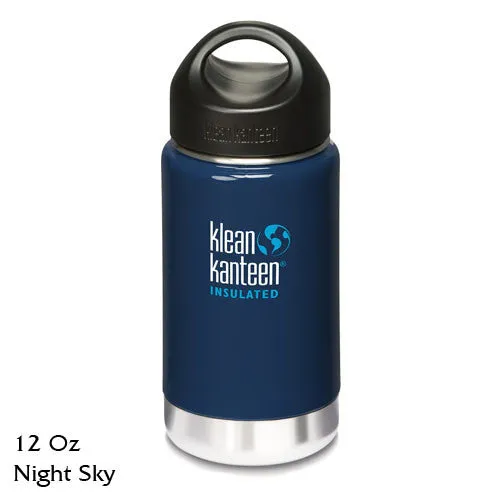 Klean Kanteen Insulated Stainless-Steel Wide-Mouth Bottle with Loop-Top Cap - 12 fl. oz.