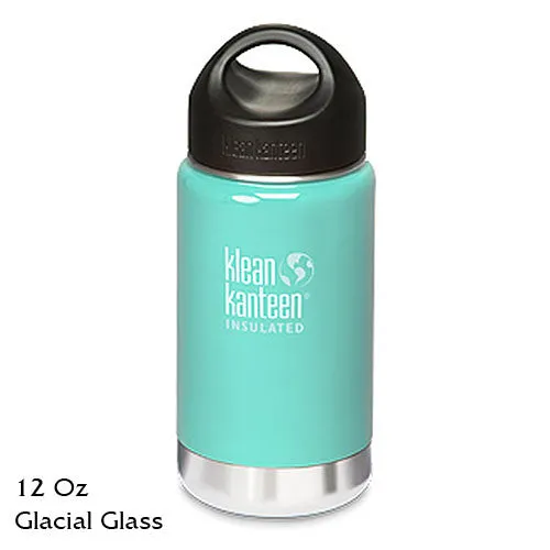 Klean Kanteen Insulated Stainless-Steel Wide-Mouth Bottle with Loop-Top Cap - 12 fl. oz.