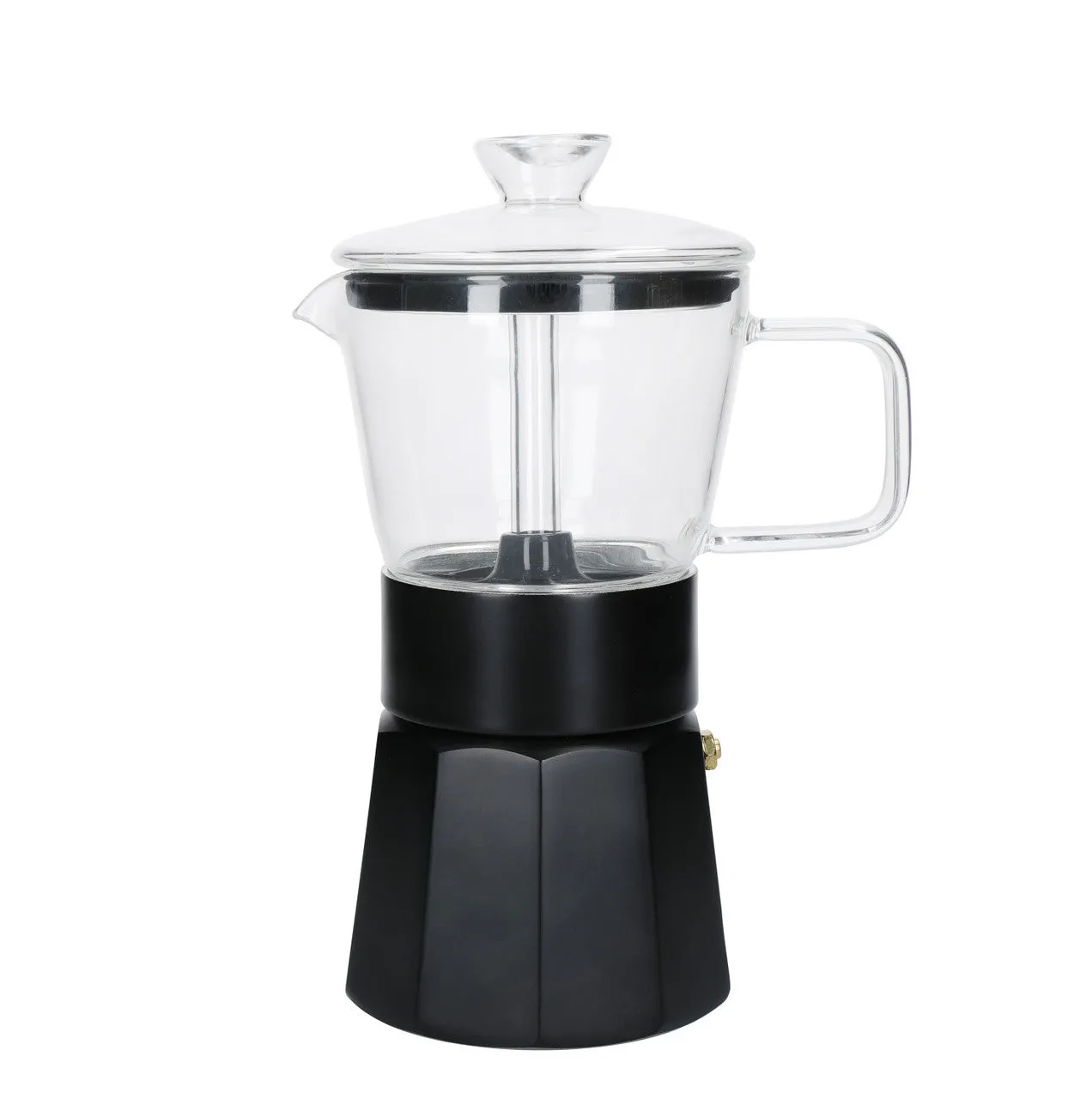 La Cafetière Verona Glass 6-Cup Black Espresso Maker