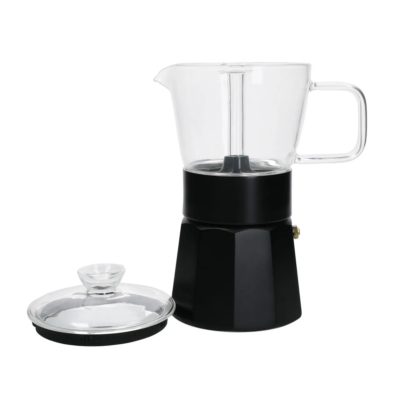 La Cafetière Verona Glass 6-Cup Black Espresso Maker