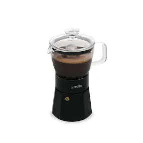 La Cafetière Verona Glass 6-Cup Black Espresso Maker