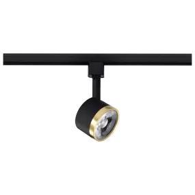 LED Round Halo Track Head 12W 1000 Lumens 3000K, 24°, Black and Brass