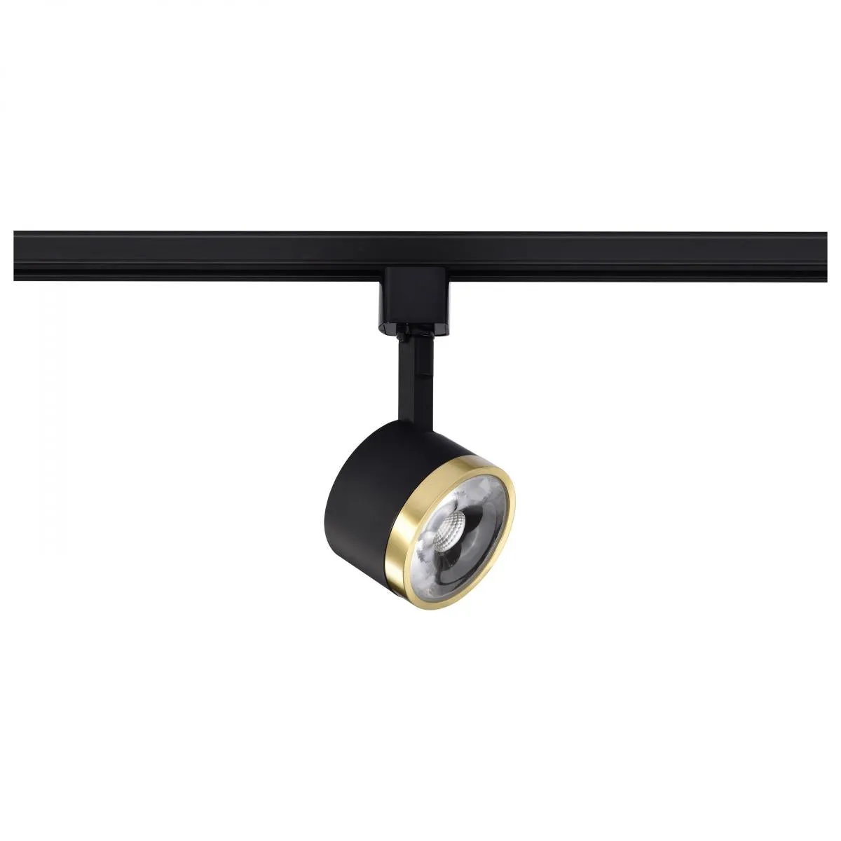 LED Round Halo Track Head 12W 1000 Lumens 3000K, 36°, Black and Brass