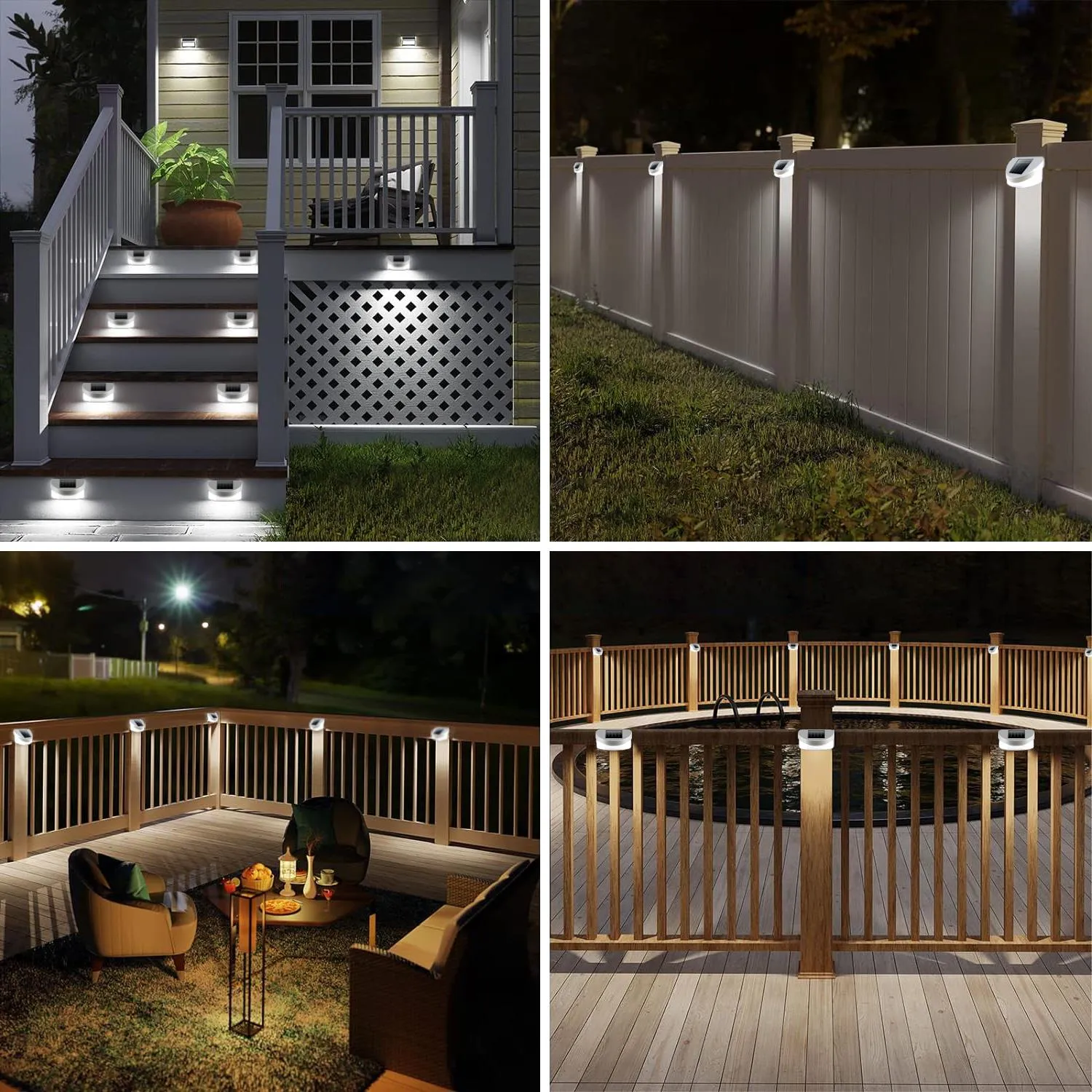 LED Solar Fence Lights