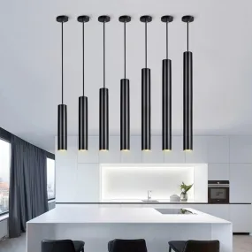 Long Tube LED Pendant Kitchen Island Hanging Lamps