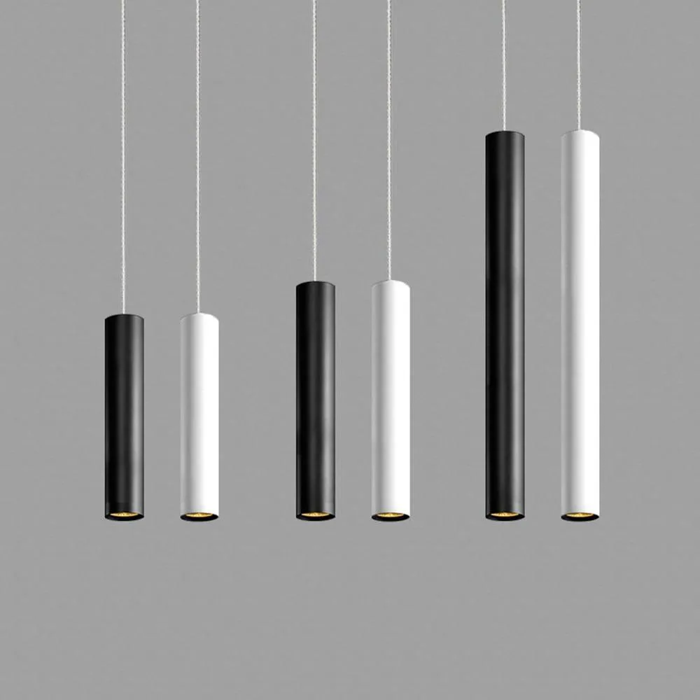 Long Tube LED Pendant Kitchen Island Hanging Lamps