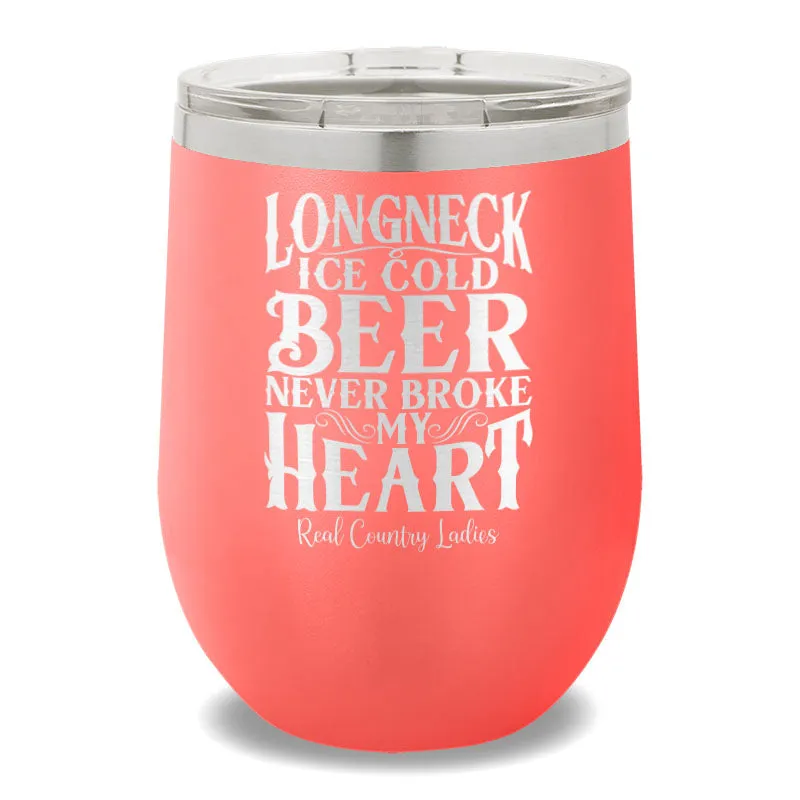 Longneck Ice Cold Beer 12oz Stemless Wine Cup