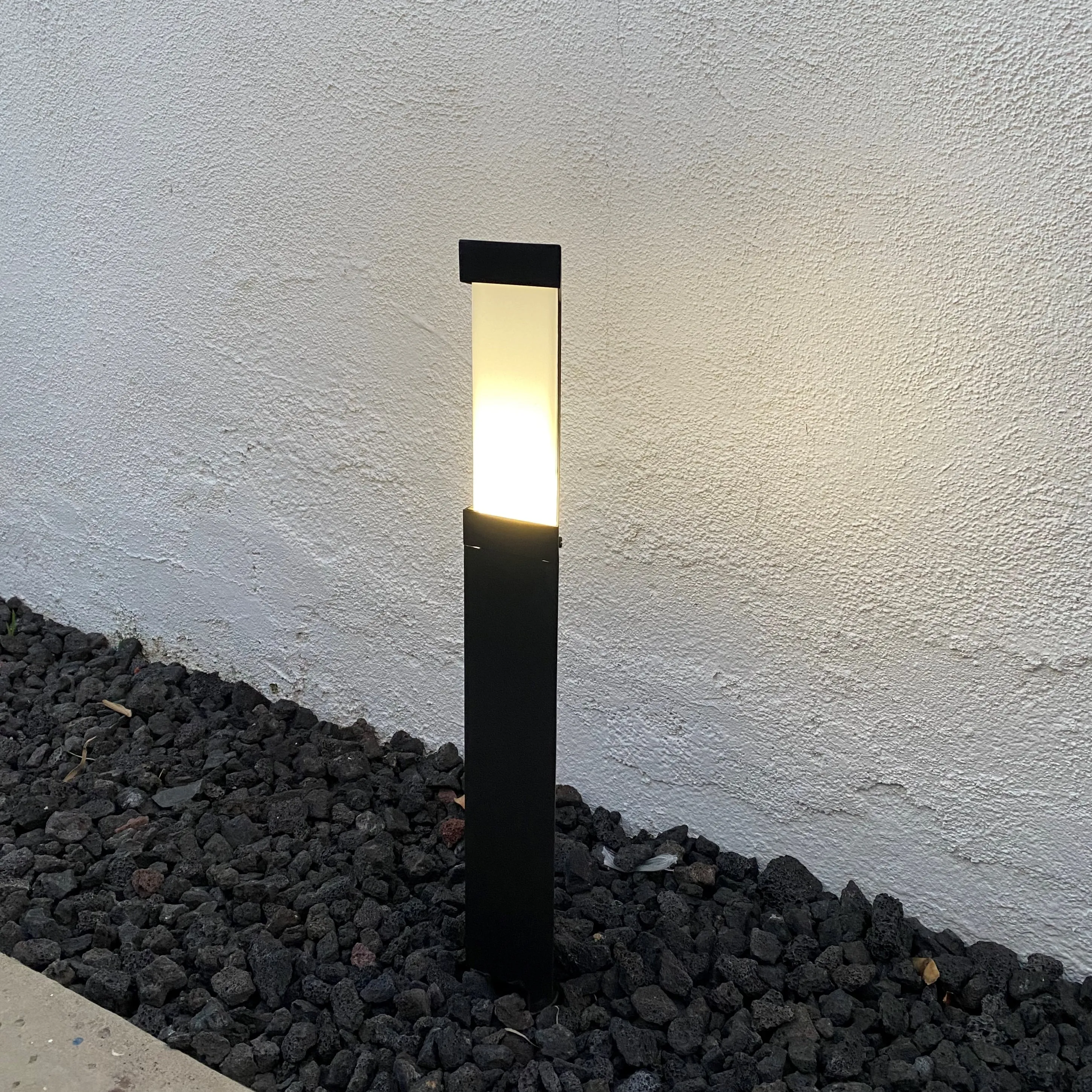 Lucide Solid Brass Bollard Path Light Outdoor Landscape Lighting