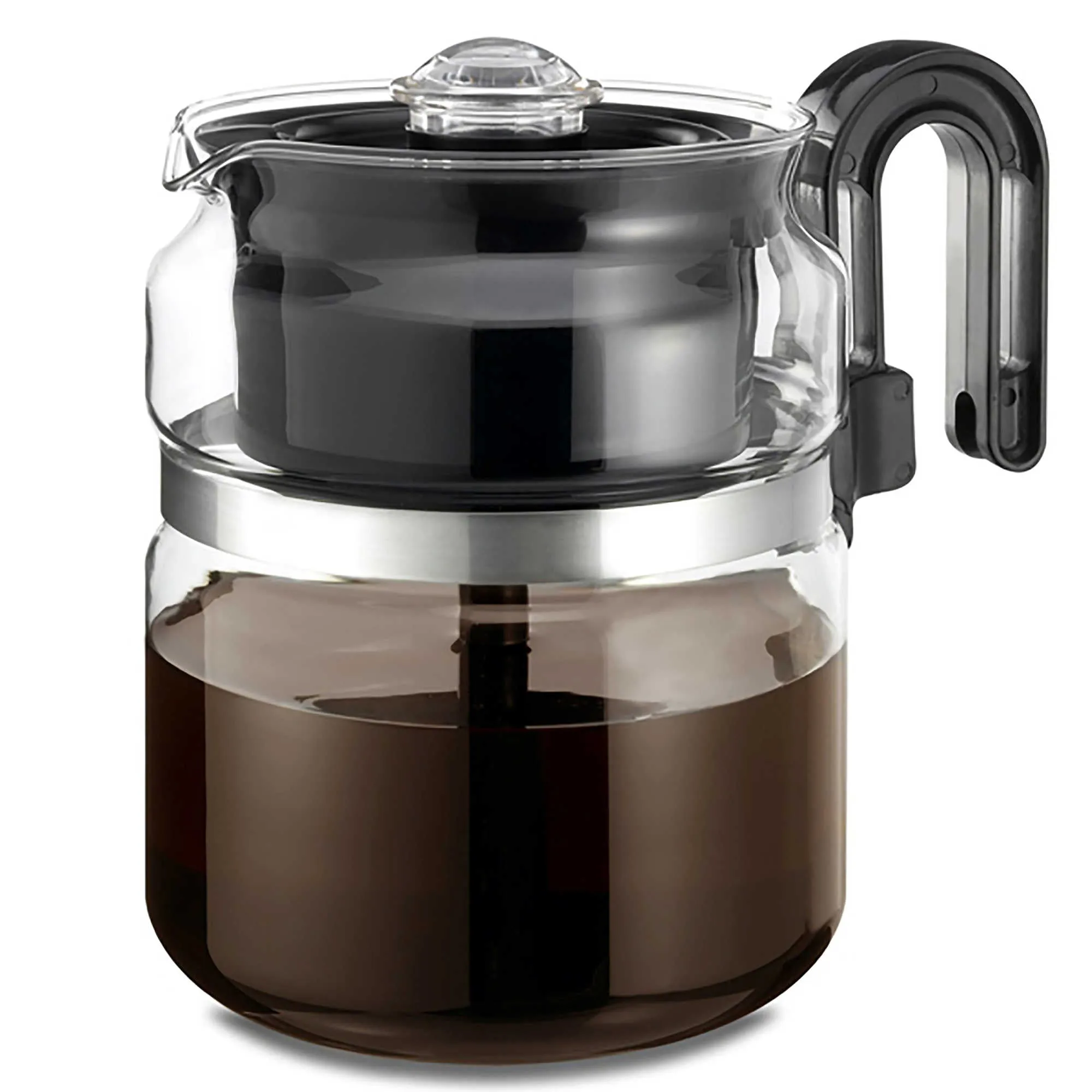 Medelco PK008 Glass Stovetop Perk Coffeemaker/Percolator, 8-Cup