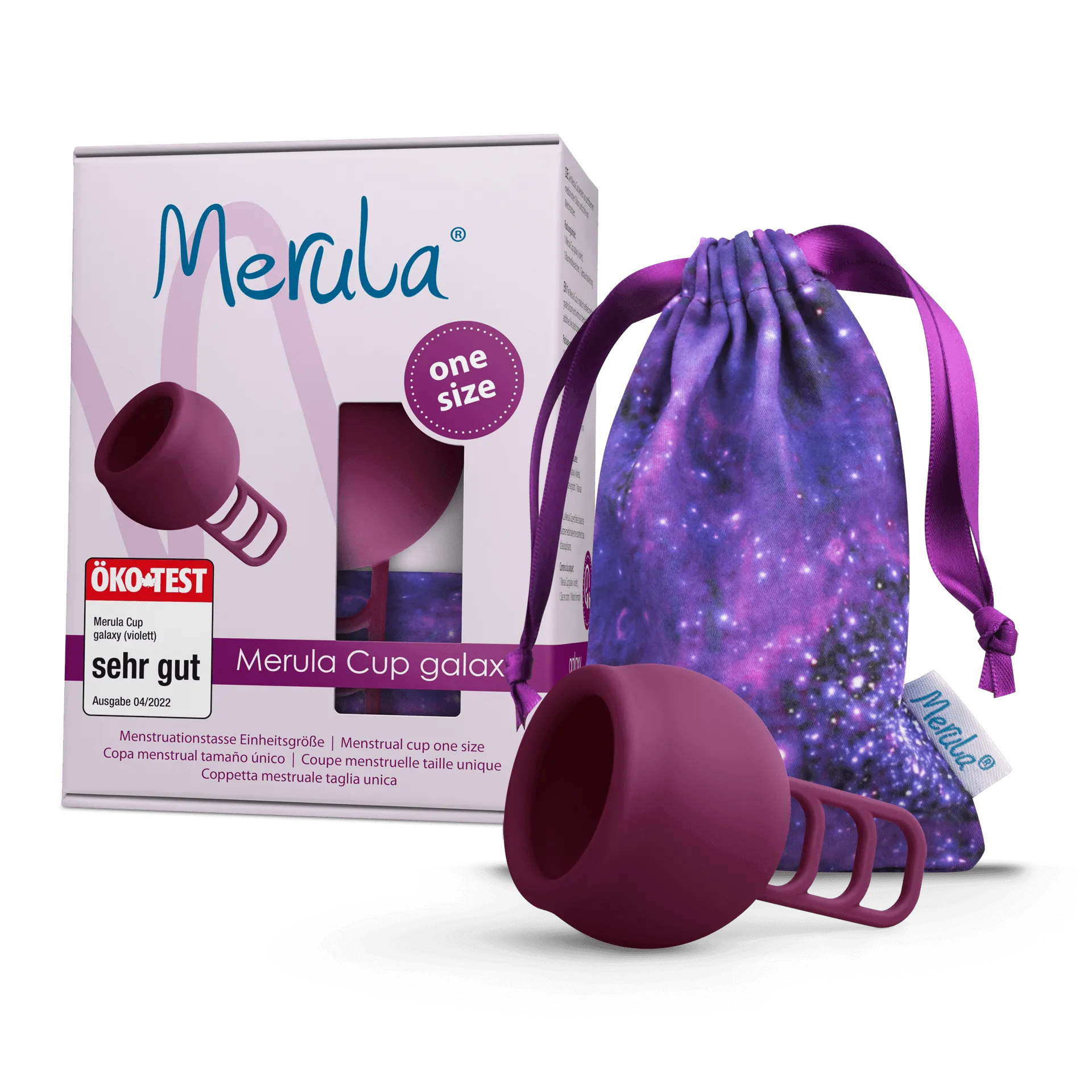 MERULA Menstrual Cup One Size - Galaxy (Violet Purple)