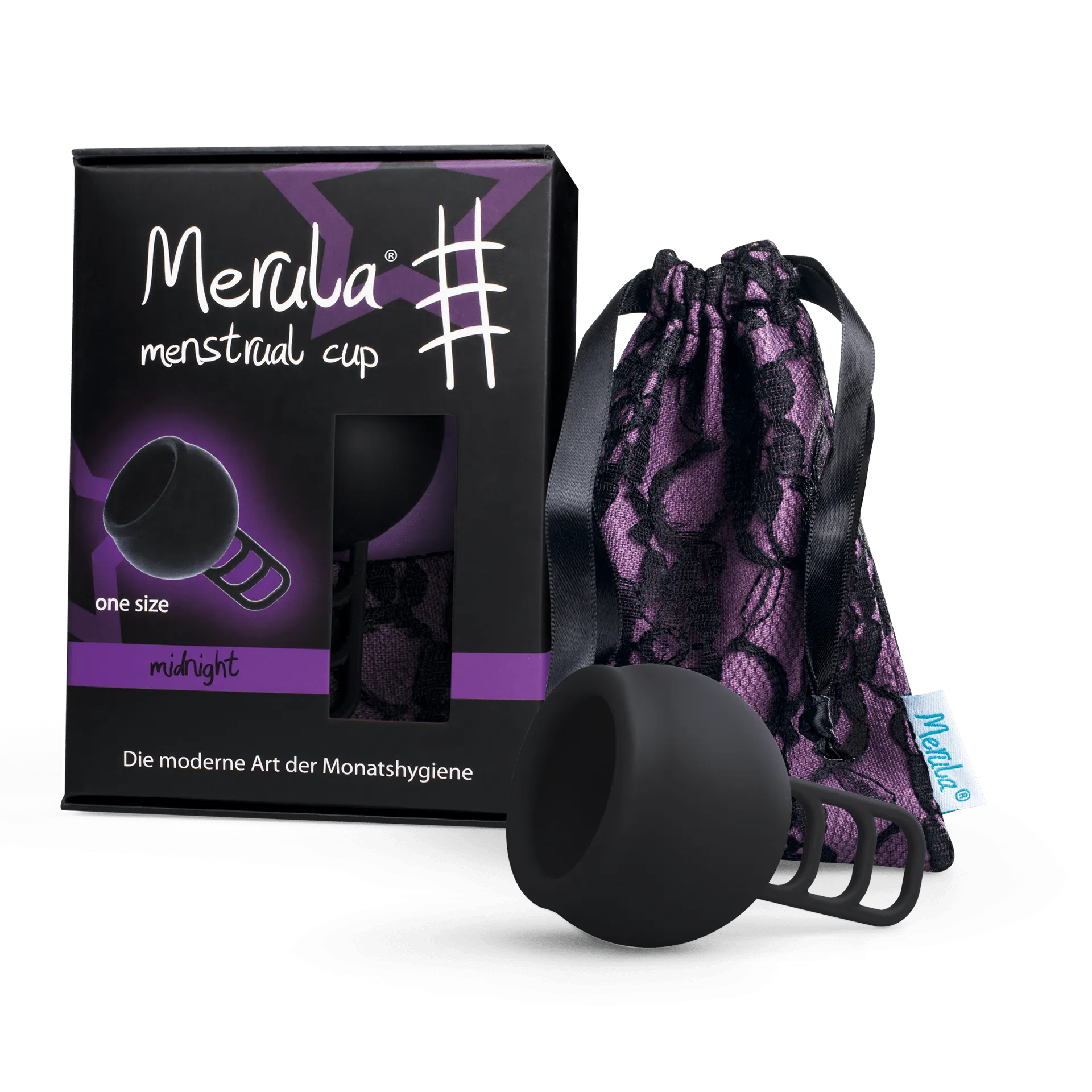 MERULA Menstrual Cup One Size - Midnight (Black)