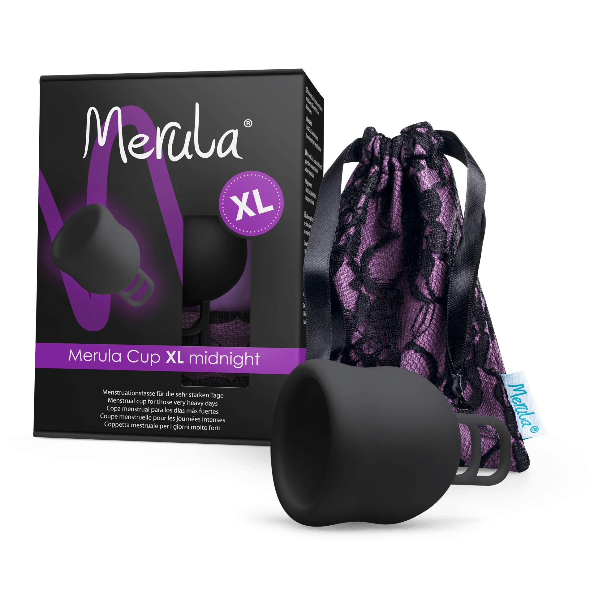 MERULA Menstrual Cup XL - Midnight (Black)