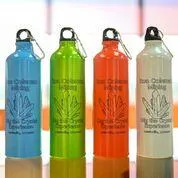 Metal Water Bottle BPA Free Caribiner Twist Cap Ron Coleman Souvenir