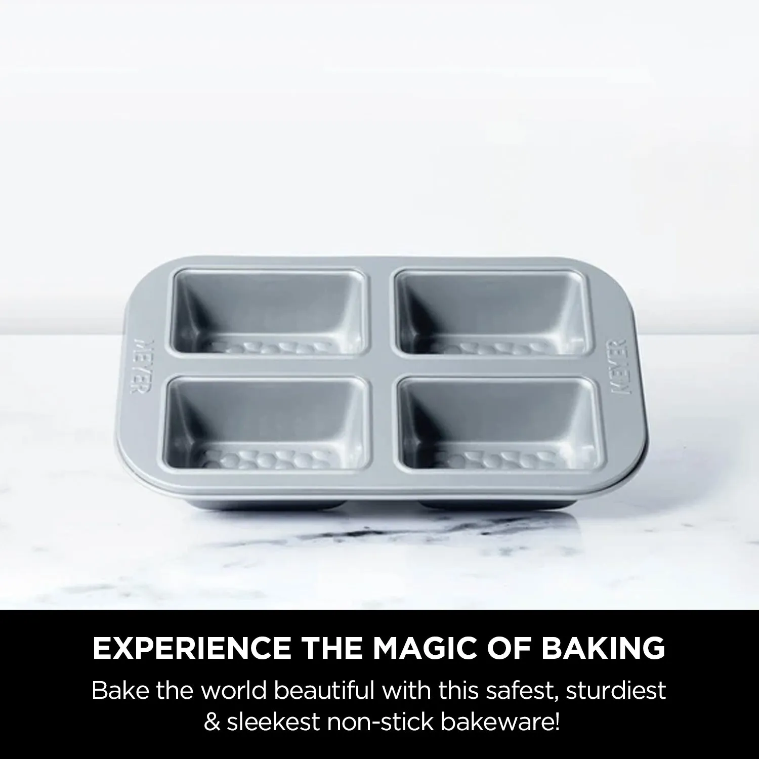 Meyer Bakemaster 2-Piece Bakeware Set - 4 cup Loaf pan   Baguette tray